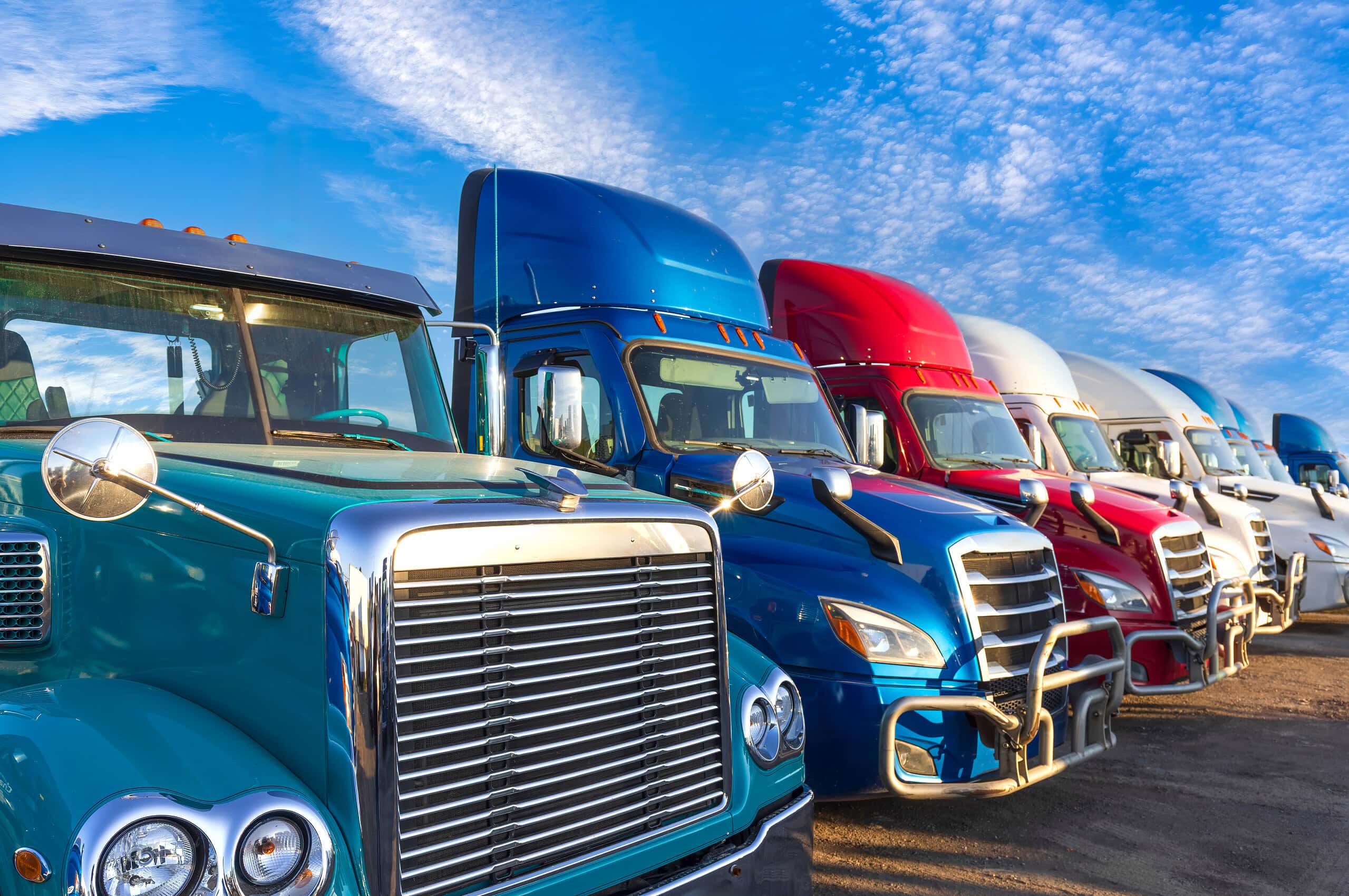 A fleet of trucks